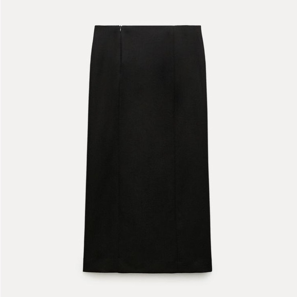Zara SLIT WOOL SKIRT ZW COLLECTION. Black. Size XS. New with Tags. - Picture 10 of 10